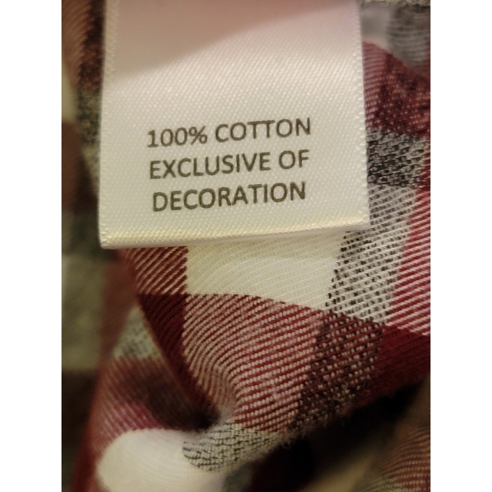 Cremieux Mens XL Slim Fit Burgundy White Buffalo Check Plaid Cotton‎ Button Down - Picture 6 of 8